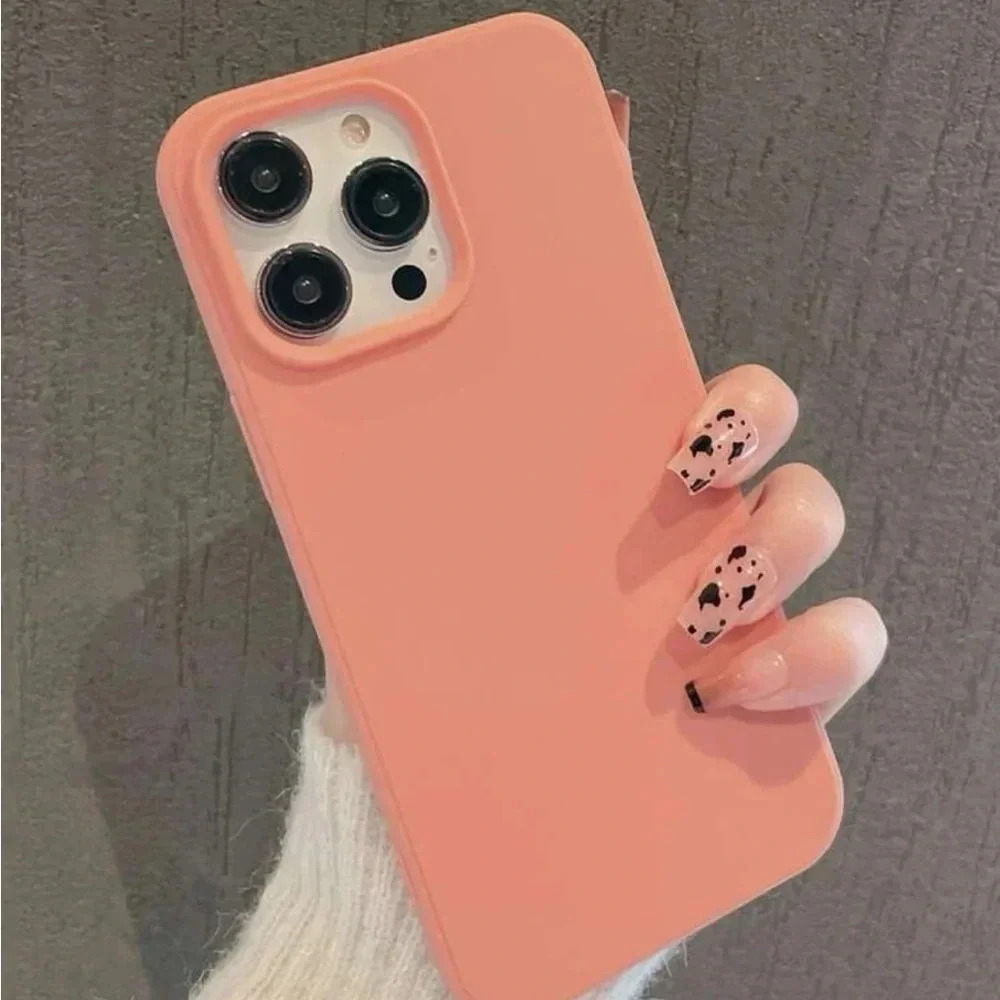 ⚠️Clearance iPhone 13/Pro/Pro Max Coral Orange/Pink Solid Phone Case